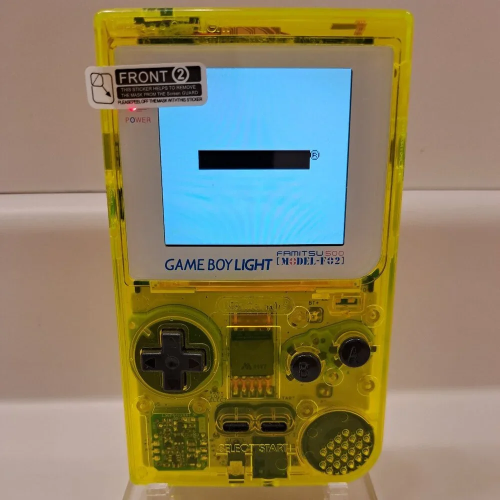 Refurbished Gameboy Light With Upgraded Backlit LCD Screen Clear Yellow